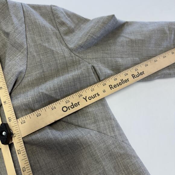 J Crew Shirt Womens 4 Gray Cowl Neck Wool Blend Lined Back Zip Office Career - Picture 6 of 6